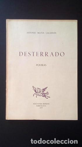 Libros: DESTERRADO - POEMAS - Matea Calderon, Antionio - Foto 1