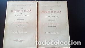 Libros: FILOSOFIA DE PLATON, LA - 2 TOMOS - Fouill&eacute;e, A. - Foto 1