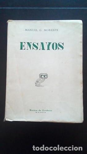 Libros: ENSAYOS - Morente, Manuel G. - Foto 1