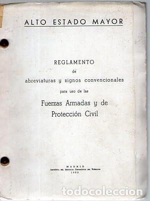 Libros: REGLAMENTO DE ABREVIATURAS Y SIGNOS CONVENCIONALES PARA USO DE LAS FUERZAS ARMADAS Y DE PROTECCION C