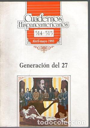 Libros: CUADERNOS HISPANOAMERICANOS 514-515 - GENERACION DEL 27 - VV.AA. - Foto 1