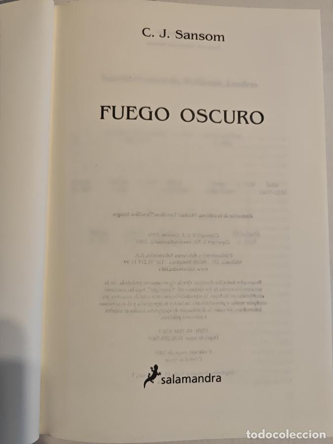 Libros: Fuego oscuro. - Sansom, C. J. TDK818 - Foto 1