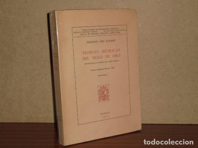 Libros: TEOR&Iacute;AS M&Eacute;TRICAS DEL SIGLO DE ORO - Diez Echarri, Emiliano