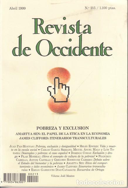 Libros: REVISTA DE OCCIDENTE 1999. N&ordm;215 - ORTEGA, SOLEDAD (DIRECTORA) - Foto 1