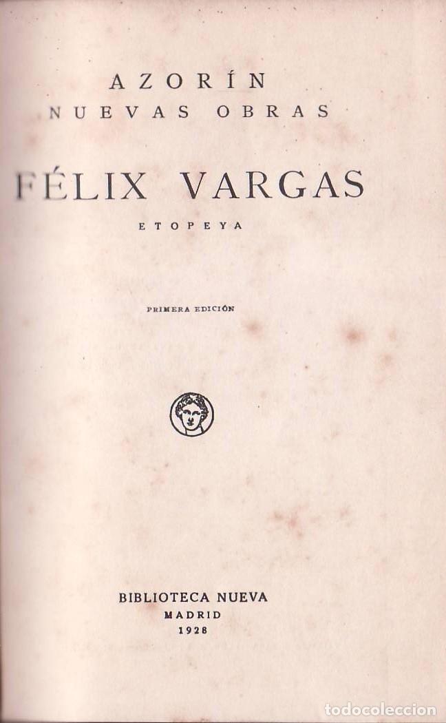 Libros: AZORIN.- - F&eacute;lix Vargas. (Etopeya). - Foto 1