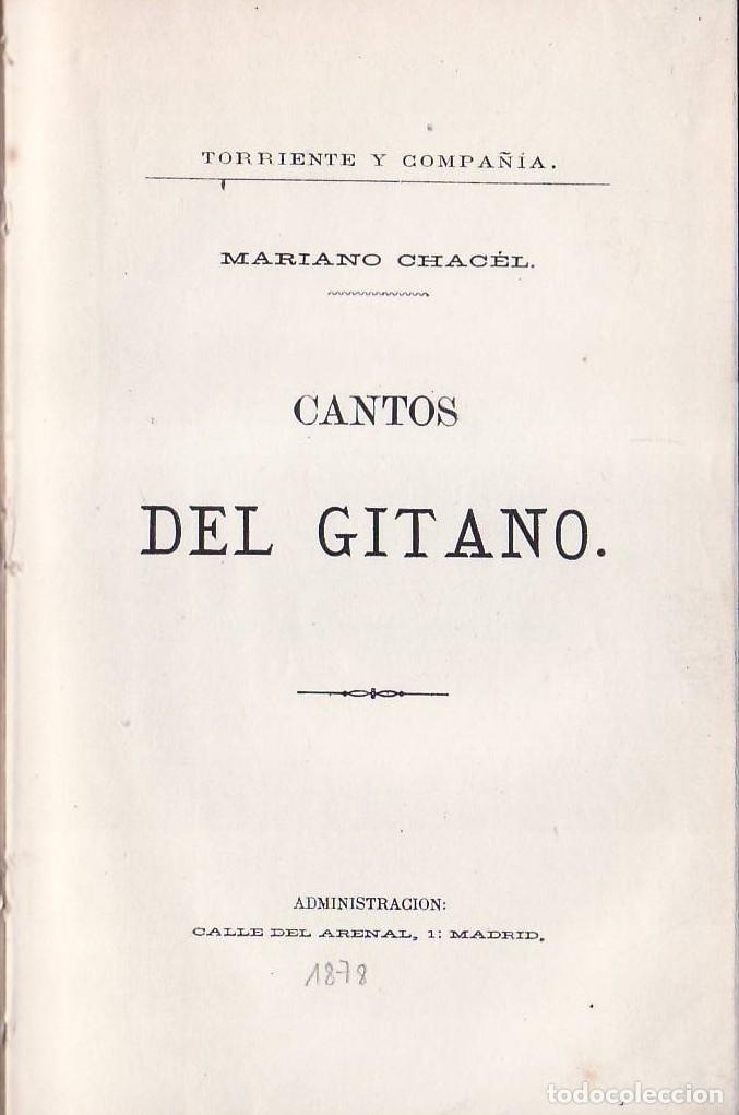 Libros: CHACEL, Mariano.- - Cantos del gitano. - Foto 1