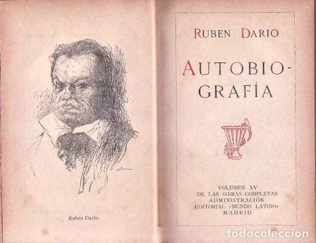 Libros: DARIO, Ruben.- - Autobiograf&iacute;a. - Foto 1