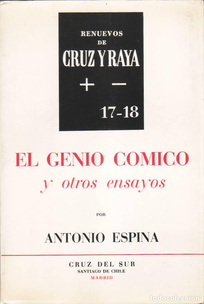 Libros: ESPINA, Antonio.- - El genio c&oacute;mico y otros ensayos. - Foto 1