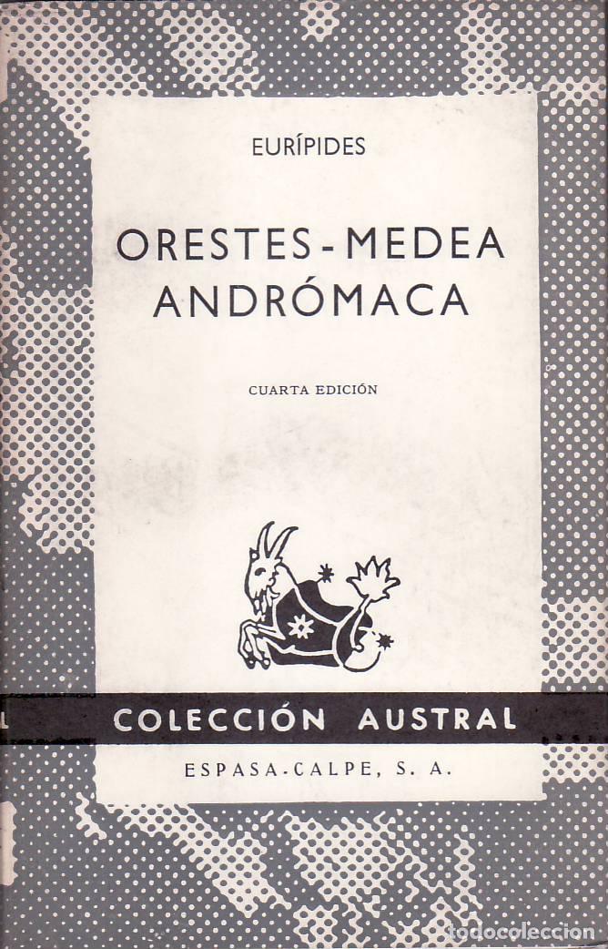 Libros: EURIPIDES.- - Orestes. Medea. Andr&oacute;maca. - Foto 1