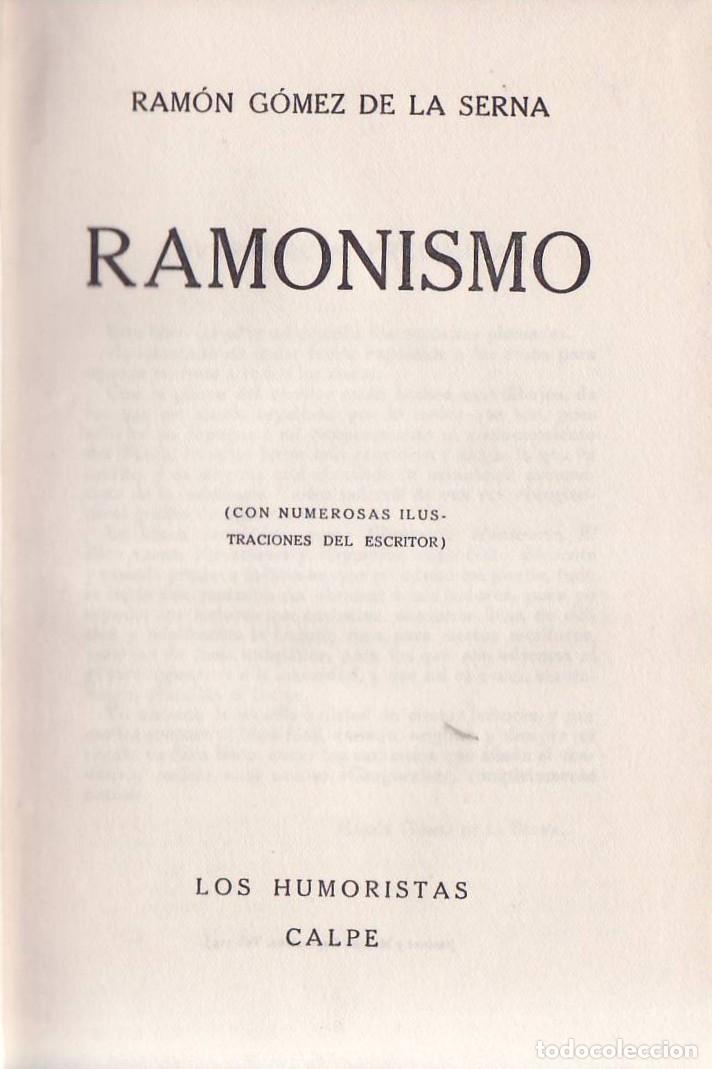 Libros: GOMEZ DE LA SERNA, Ram&oacute;n.- - Ramonismo. - Foto 1