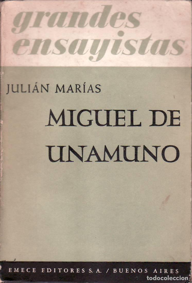 Libros: MARIAS, Julian.- - Miguel de Unamuno. - Foto 1