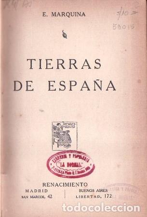 Libros: MARQUINA, Eduardo.- - Tierras de Espa&ntilde;a. - Foto 1
