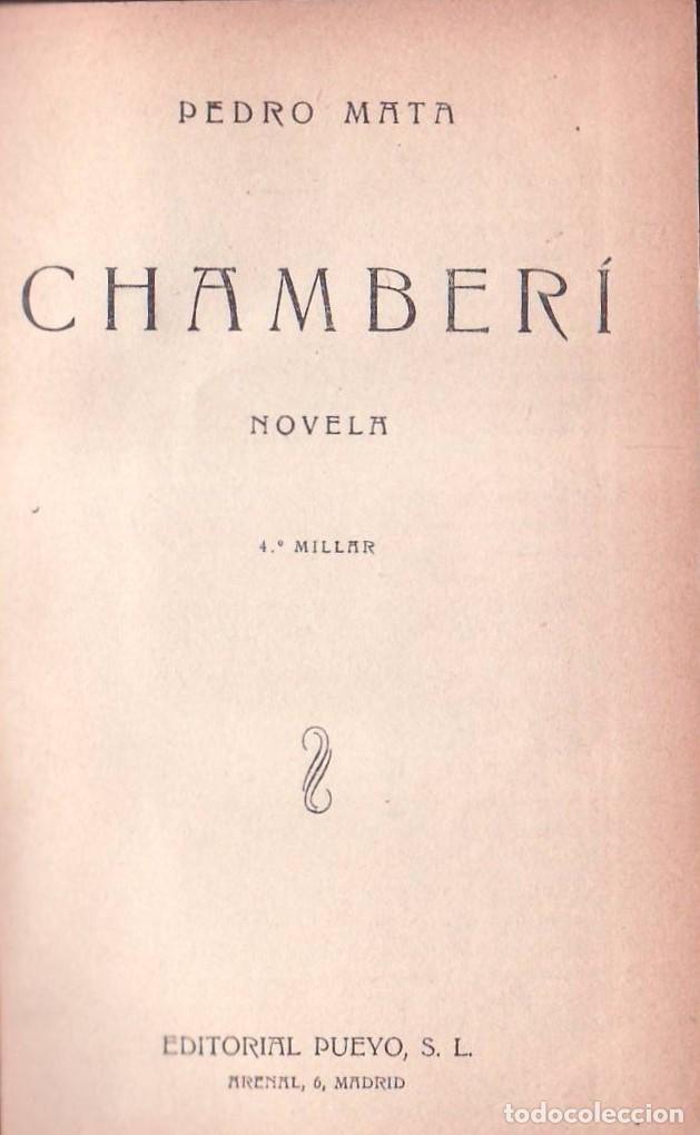 Libros: MATA, Pedro.- - Chamber&iacute;. Novela. - Foto 1