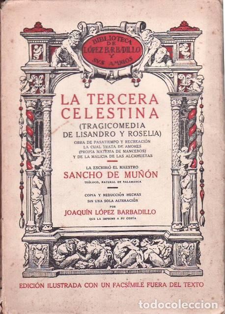 Libros: MU&Ntilde;ON, Sancho de.- - La tercera Celestina.
