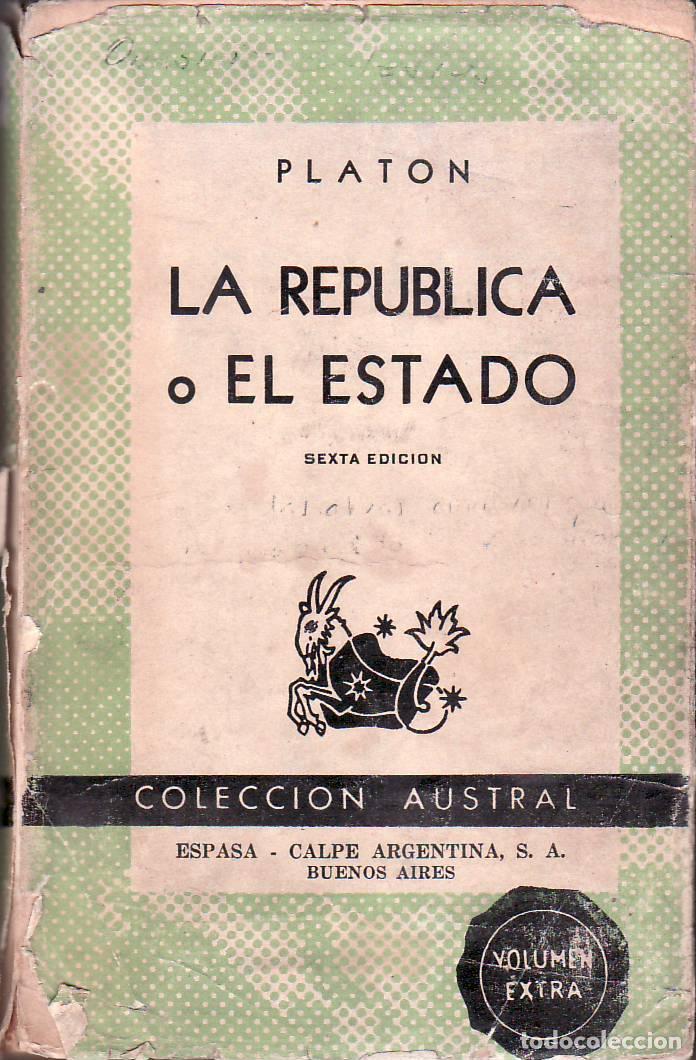 Libros: PLATON.- - La rep&uacute;blica o el estado.