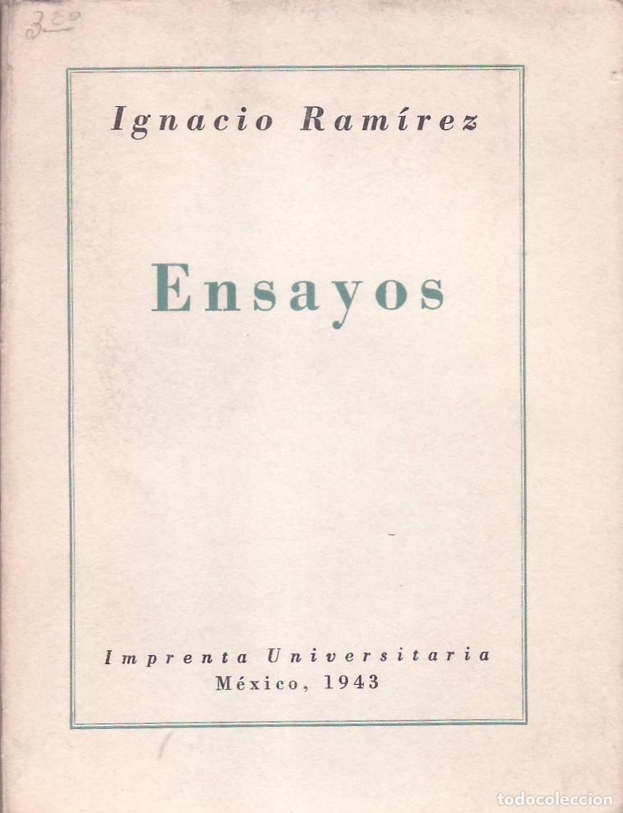 Libros: RAMIREZ, Ignacio.- - Ensayos. Pr&oacute;logo de M. Gonz&aacute;lez Ram&iacute;rez. - Foto 1