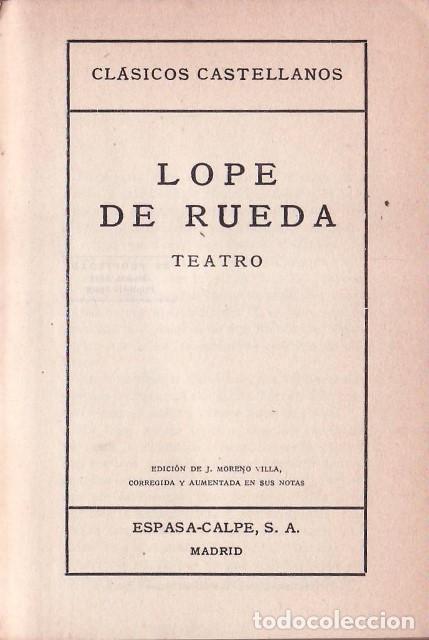Libros: RUEDA, Lope de.- - Teatro. - Foto 1