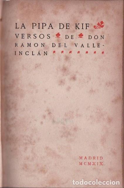 Libros: VALLE INCLAN, Ram&oacute;n del.- - La pipa de Kif. - Foto 1