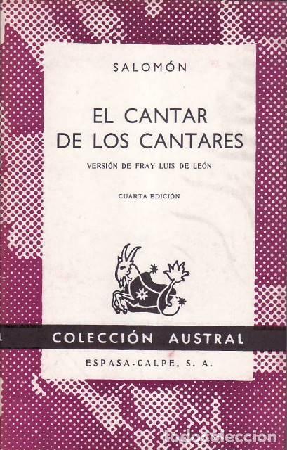 Libros: SALOM&Oacute;N.- - El cantar de los cantares. Versi&oacute;n de Fray Luis de Le&oacute;n. - Foto 1