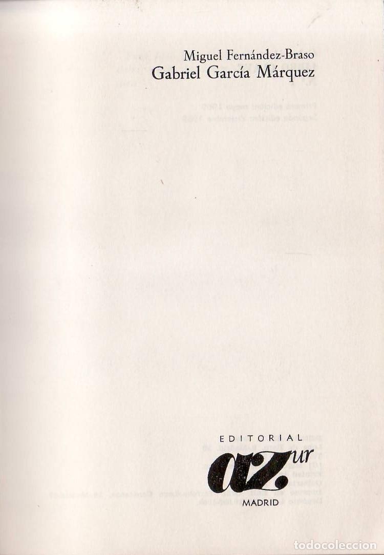 Libros: FERNANDEZ BRASO, Miguel.- - Gabriel Garc&iacute;a M&aacute;rquez. - Foto 1