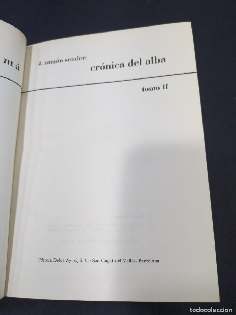 Libros: RAMON SENDER: CRONICA DEL ALBA 2. ED. AYMA, 1966 PRIMERA EDICION - Foto 3