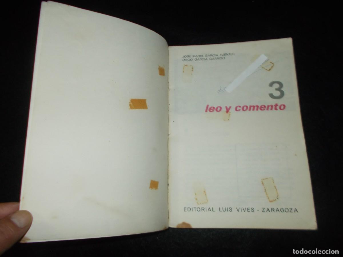 Libros: LEO Y COMENTO 3 EGB 3&ordm; E.G.B. Edelvives 1974. Libro de Texto Escolar Colegio - Foto 2