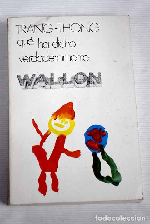 Libros: Wallon: Tran-Thong: Doncel..- Tran-Thong - Foto 1