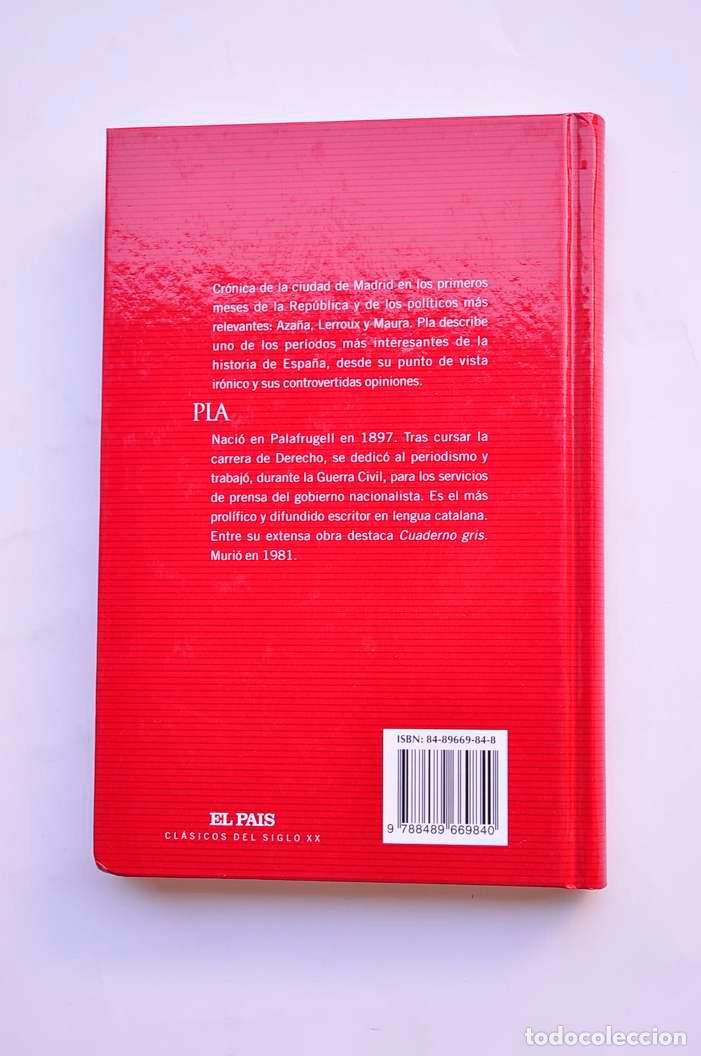 Libros: Madrid. El advenimiento de la Rep&uacute;blica - PLA, Josep - Foto 3