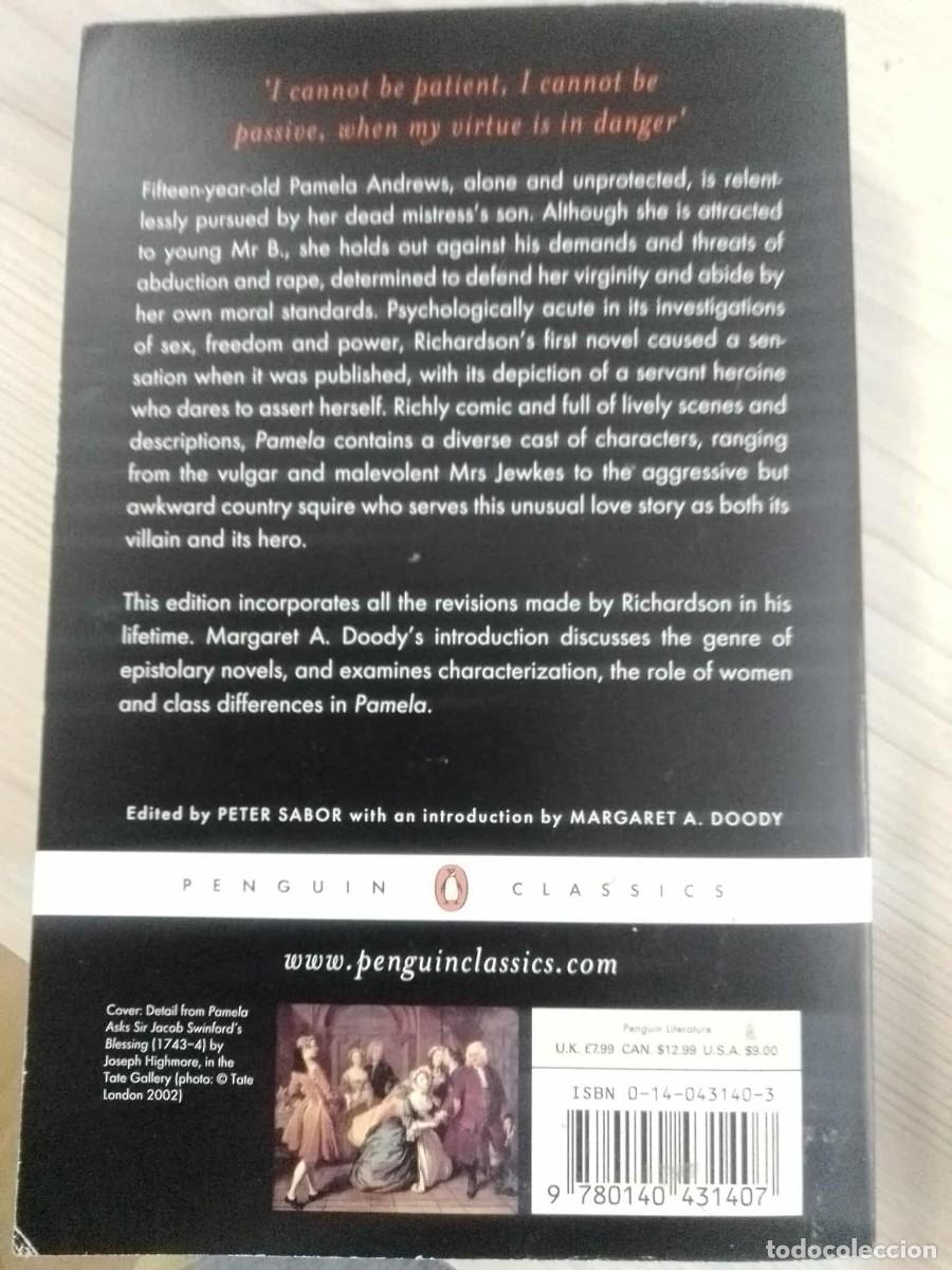 Libros: Pamela. Samuel Richardson. En ingl&eacute;s. Ed Penguin Classics 2003 - Foto 5