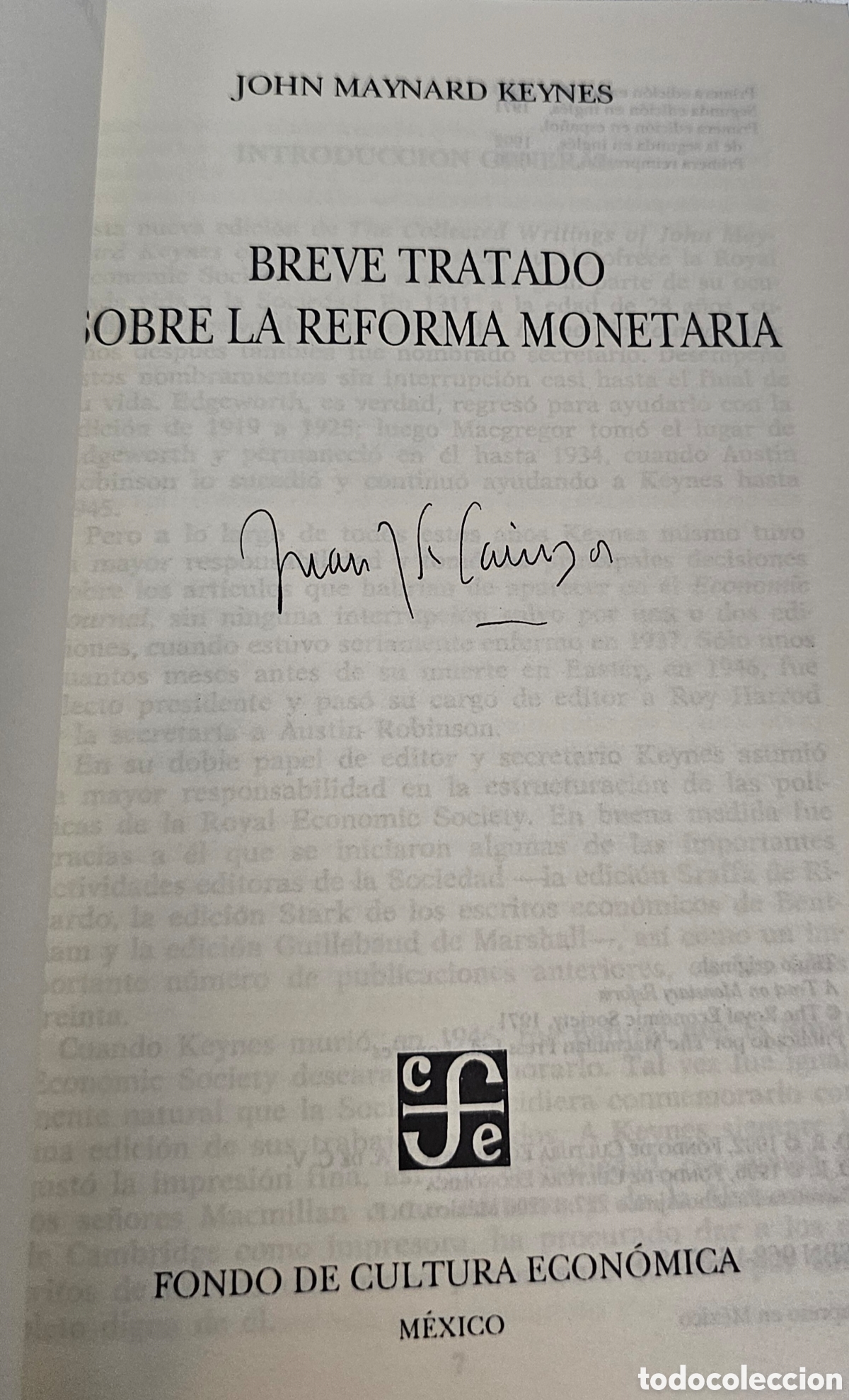 Libros: KEYNES (John Maynard). Breve tratado sobre la reforma monetaria - Foto 2