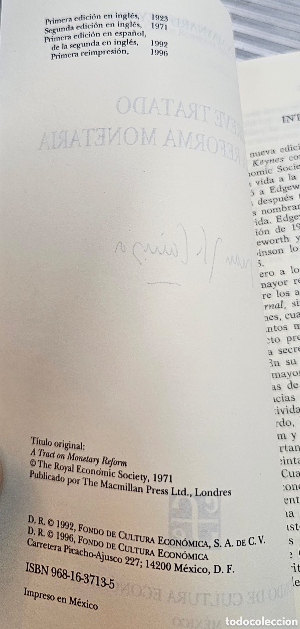 Libros: KEYNES (John Maynard). Breve tratado sobre la reforma monetaria - Foto 3