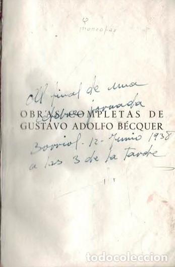 Libros: OBRAS COMPLETAS. - B&eacute;cquer. Gustavo Adolfo, - Foto 3