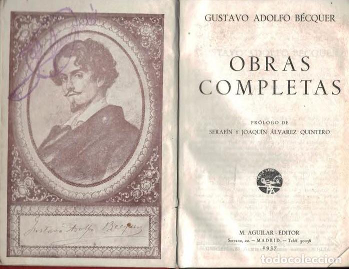Libros: OBRAS COMPLETAS. - B&eacute;cquer. Gustavo Adolfo, - Foto 1
