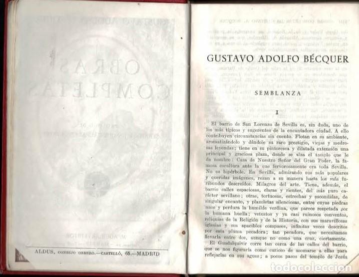 Libros: OBRAS COMPLETAS. - B&eacute;cquer. Gustavo Adolfo, - Foto 4
