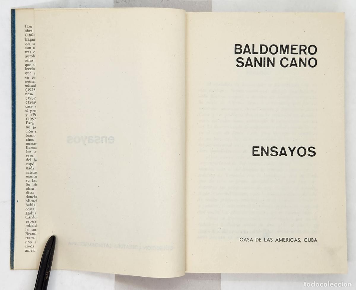 Libros: Ensayos - Baldomero Sanin Cano - Foto 1