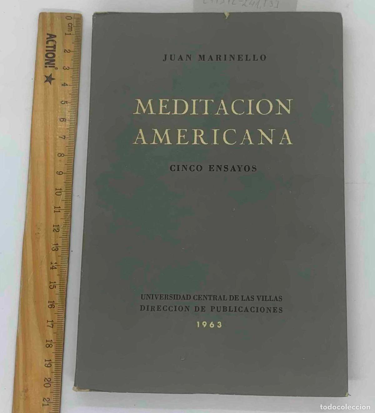 Libros: Meditacion Americana - Juan Marinello - Foto 1