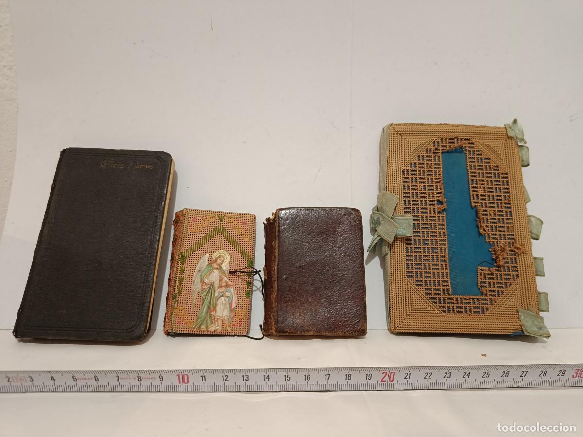 Libros: LOTE: 4 Piezas de Colecci&oacute;n Religiosa. Devocionario de 1904 (Valencia) + 3 Libros Artesanales