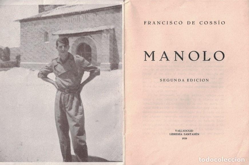 Libros: MANOLO. - Coss&iacute;o. Francisco de, - Foto 1