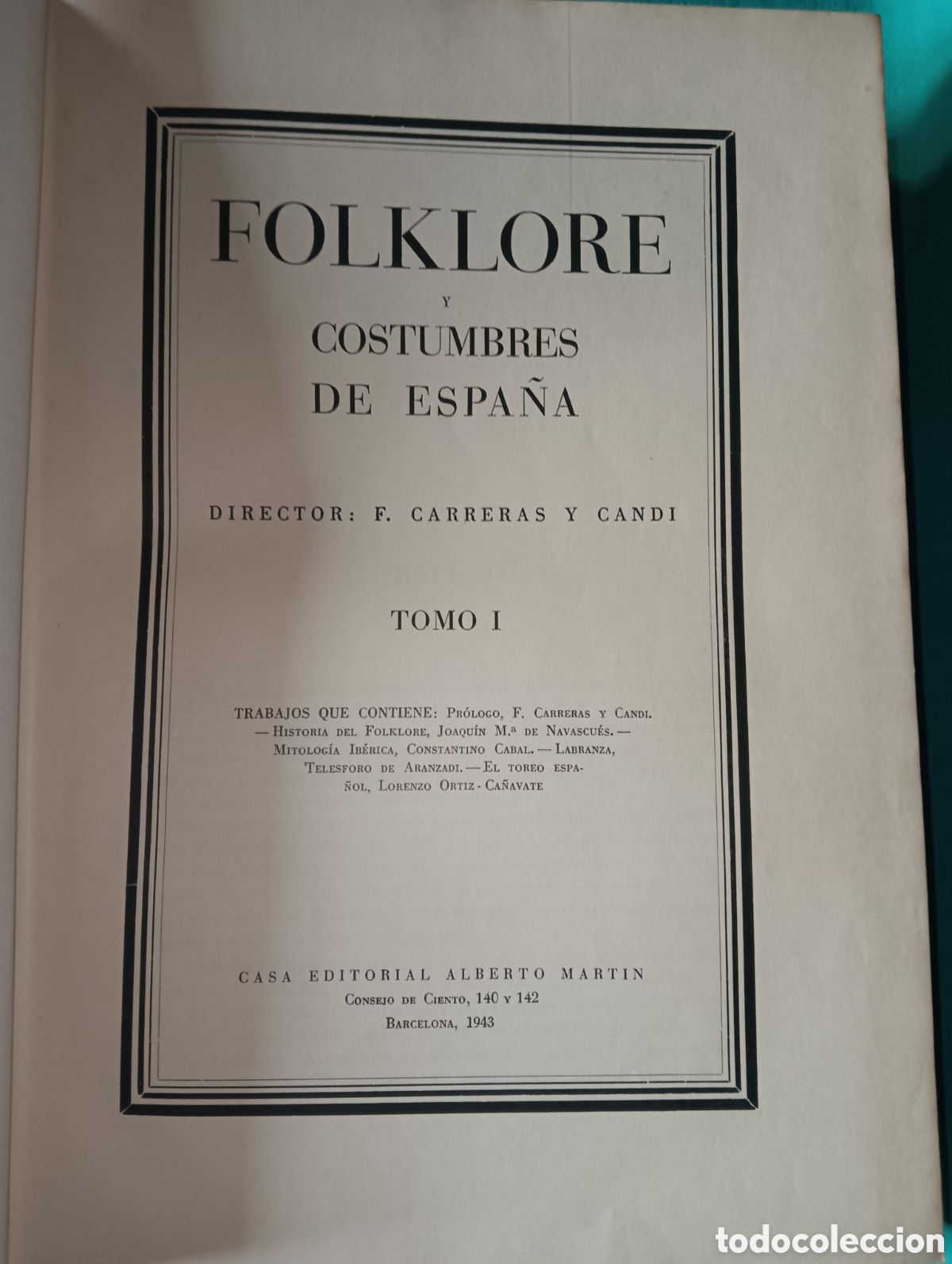 Libros: Folklore y costumbres de Espa&ntilde;a tres vol&uacute;menes 1943 - Foto 2