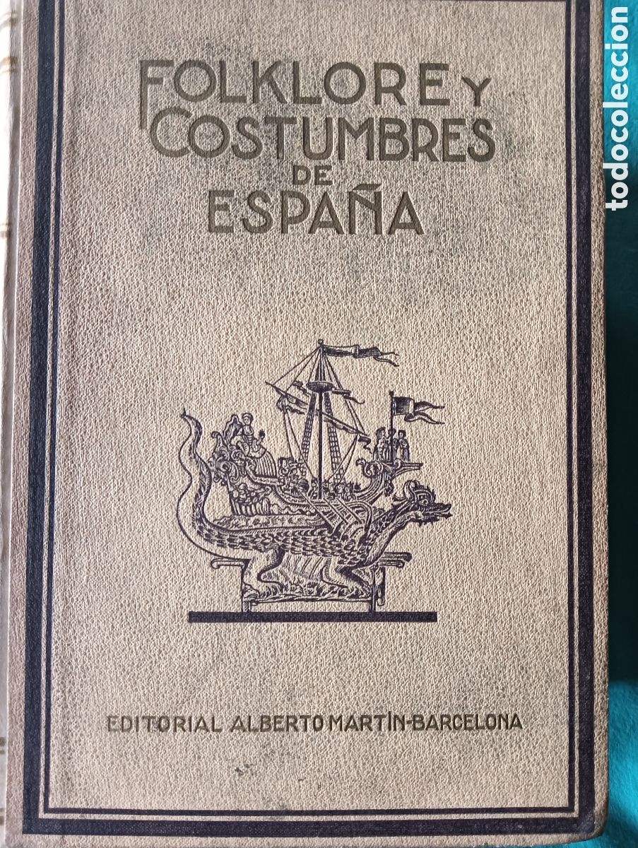 Libros: Folklore y costumbres de Espa&ntilde;a tres vol&uacute;menes 1943 - Foto 3