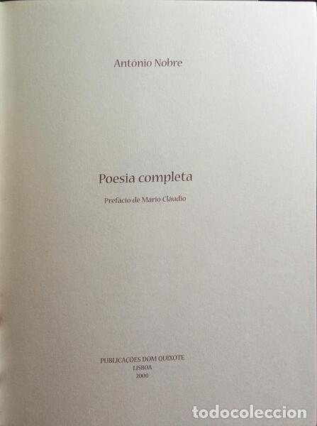 Libros: NOBRE. (Ant&oacute;nio) - POESIA COMPLETA. - Foto 2