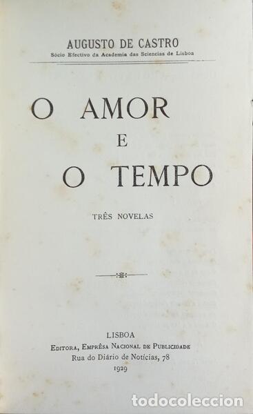 Libros: CASTRO. (Augusto de) - O AMOR E O TEMPO. - Foto 1