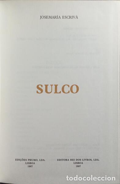 Libros: ESCRIV&Aacute;. (Josemar&iacute;a) - SULCO. - Foto 1