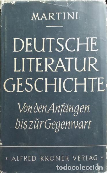 Libros: MARTINI. (Fritz) - DEUTSCHE LITERATURGESCHICHTE. - Foto 1