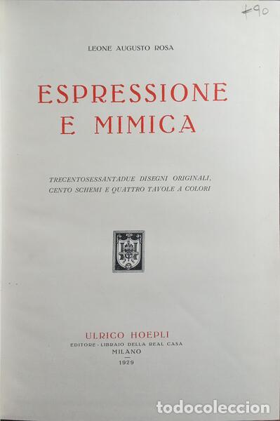Libros: ROSA. (Leone Augusto) - ESPRESSIONE E MIMICA. - Foto 2
