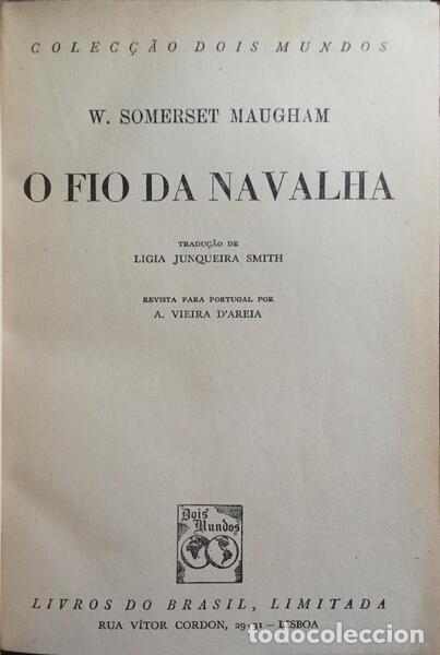 Libros: SOMERSET MAUGHAM. (William) - O FIO DA NAVALHA. - Foto 1