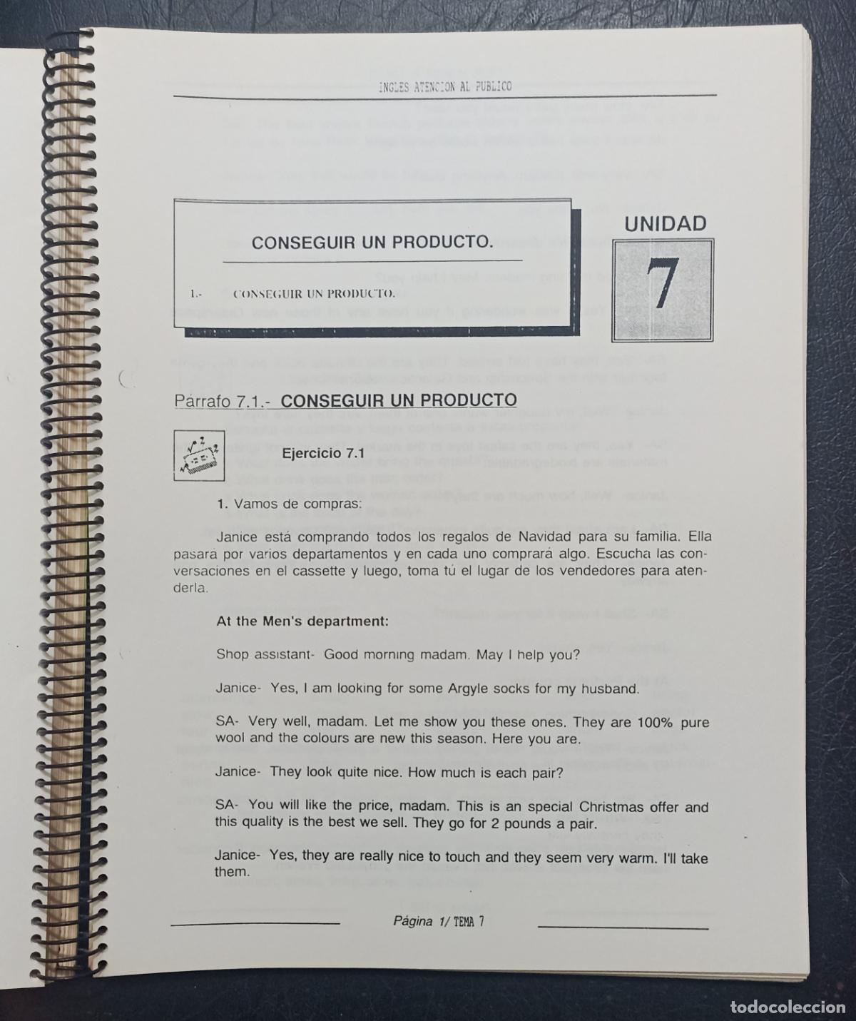 Libros: INGLES ATENCION AL PUBLICO - PLAN DE FORMACION CONTINUA 1996-97 - Foto 3