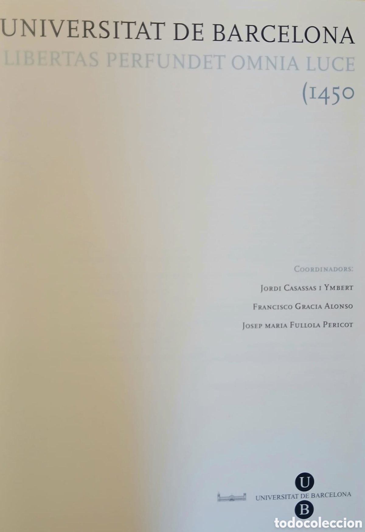 Libros: La Universitat de Barcelona 1450 - Foto 3