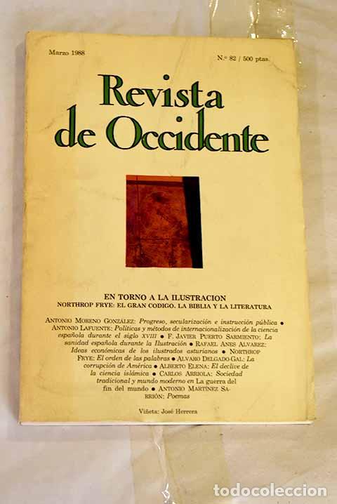 Libros: Revista de Occidente, A&ntilde;o 1988, n&ordm; 82, En torno a la Ilustraci&oacute;n:: Progreso - Foto 1