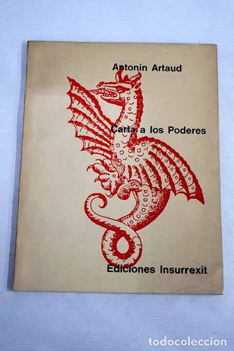 Libros: Carta a los poderes: Artaud, Antonin.- Artaud, Antonin - Foto 1